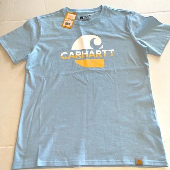 Carhartt Women S heavy weight, short sleeve, faded C graphic T-shirt, New W Tags - Picture 3 of 9